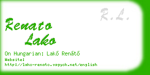 renato lako business card