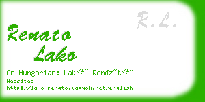 renato lako business card